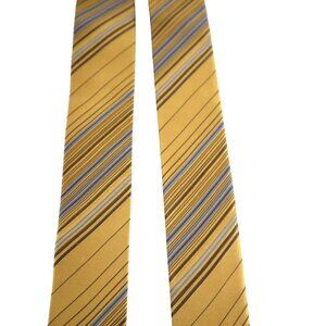 Trafalgar‎ Silk Striped Suspender Gold Career Black Tie Eclectic Grandpa Formal